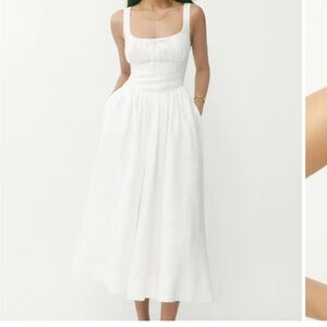 Reformation White Midi Dress